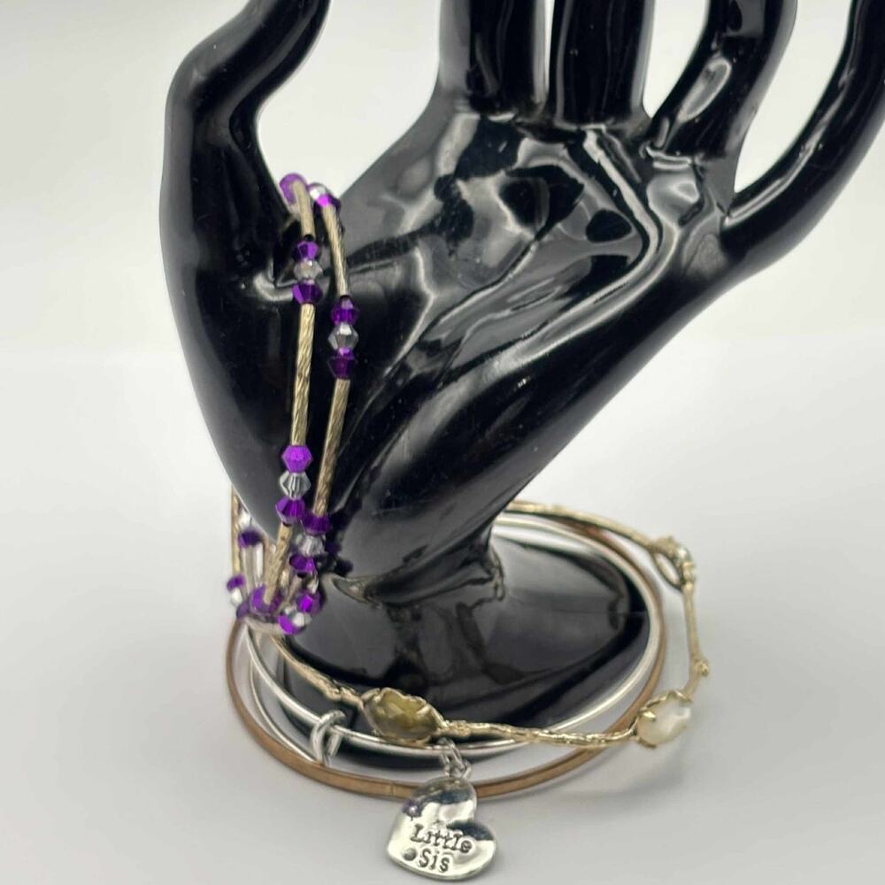 Gold & Purple Little Sister Bracelet Bundle